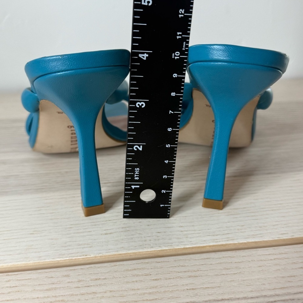 Gianni Bini Bement Leather Tubular Thong Dress Mules size 8 blue - Picture 5 of 7